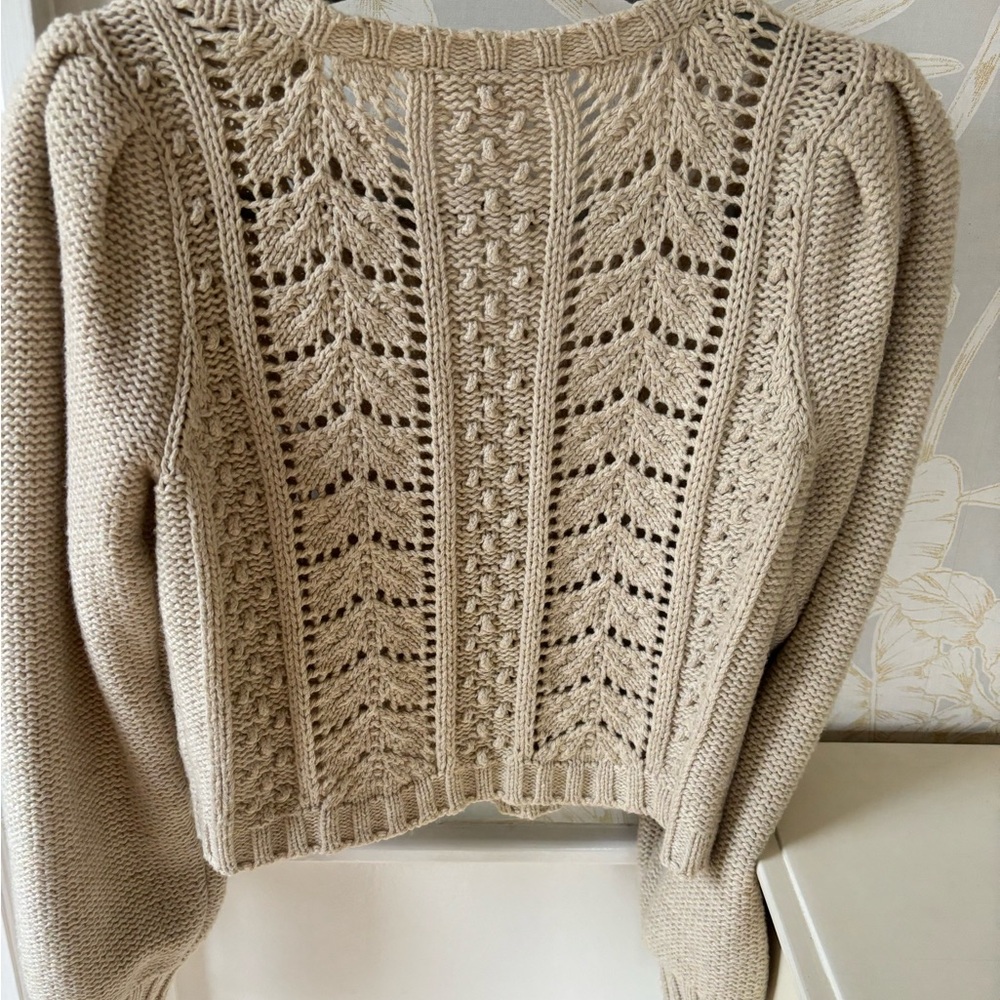 LoveShack Fancy puff sleeve cardigan